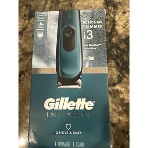 Gillette Braun Intimate i3 Pubic Hair Cordless Trimmer W/ Sensitive Comb